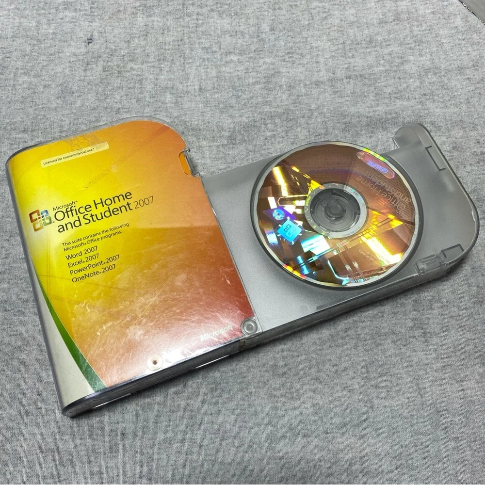 Microsoft Office Home Student 2007 CD Rom Product Key PC Windows Untested‎